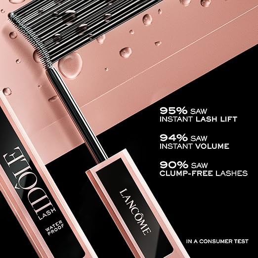 Lash Idôle Lash-Lifting & Volumizing Waterproof Mascara - Black Mascara for Instant Volume, Length & Lift - Smudge Proof & Up To 24H Wear - Black